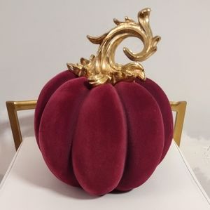 Plum Pumpkin with Gold Filigree Stem